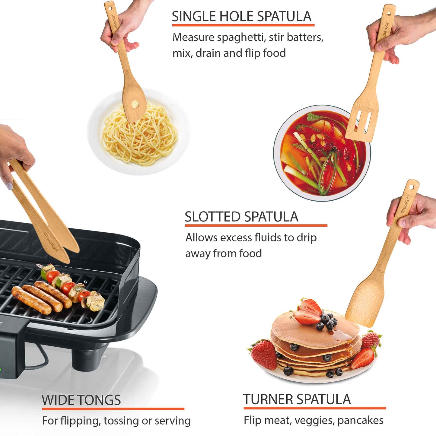 Bamboo Kitchen Utensils Set – 8‑Pack