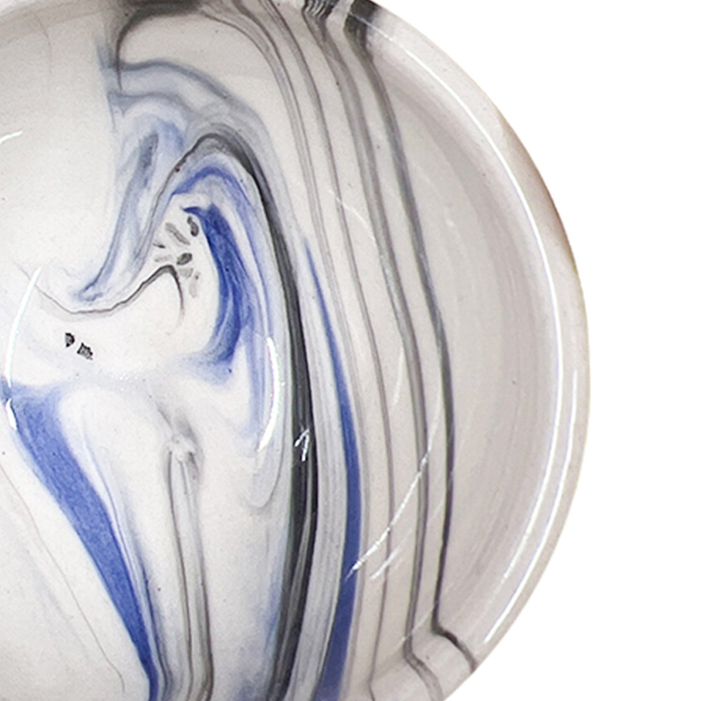 Ceramic Dip Bowl - Colonsay | Mocha, Sky Blue Marble - 8cm x 5cm Depth
