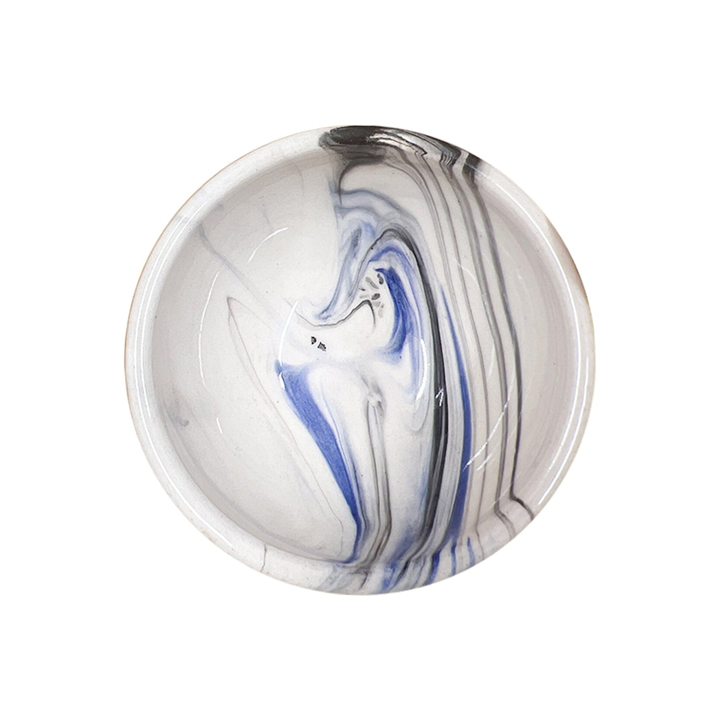 Ceramic Dip Bowl - Colonsay | Mocha, Sky Blue Marble - 8cm x 5cm Depth
