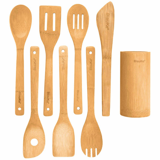 Bamboo Kitchen Utensils Set – 8‑Pack